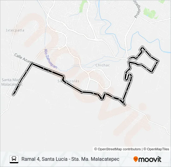 RUTA MALACATEPEC A Bus Line Map