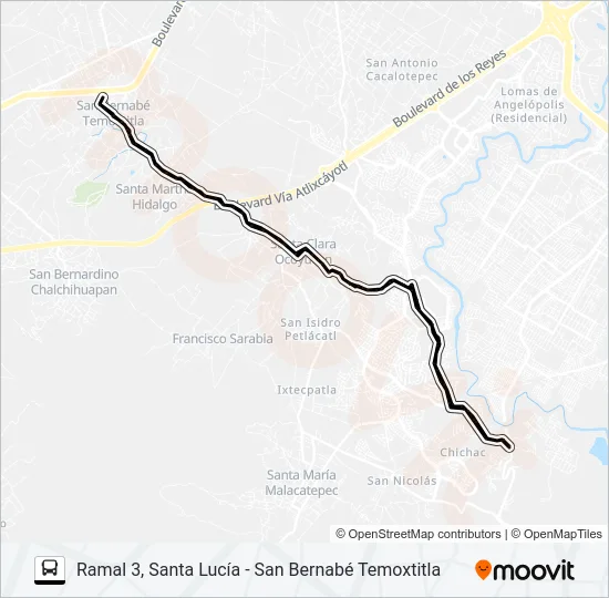 RUTA MALACATEPEC A Bus Line Map