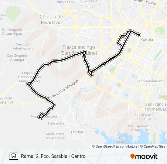RUTA MALACATEPEC A Bus Line Map