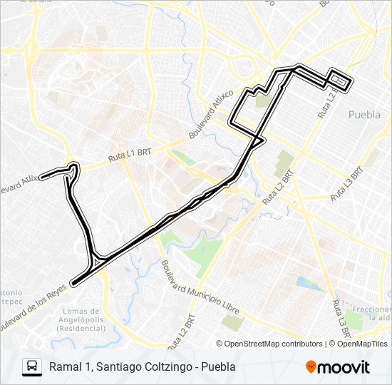 Mapa de RUTA MALACATEPEC B de autobús