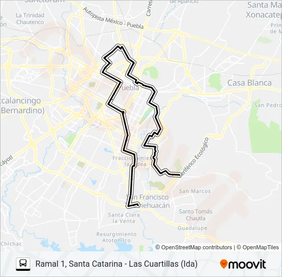 RUTA SANTA CATARINA Bus Line Map