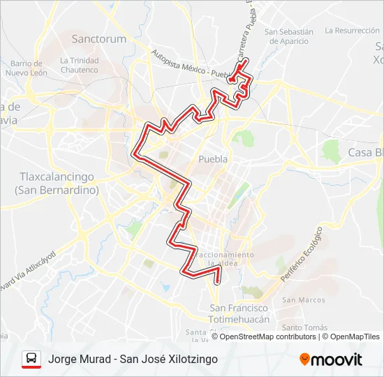 RUTA VILLA FRONTERA Bus Line Map