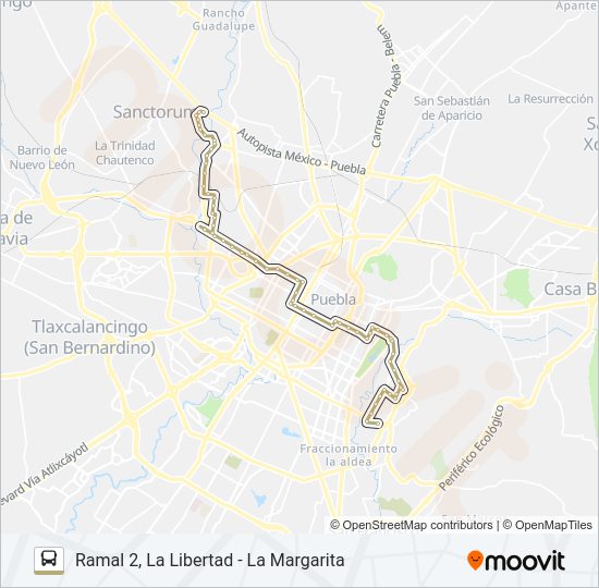 Mapa de RUTA CONMEMORATIVO 76 de autobús