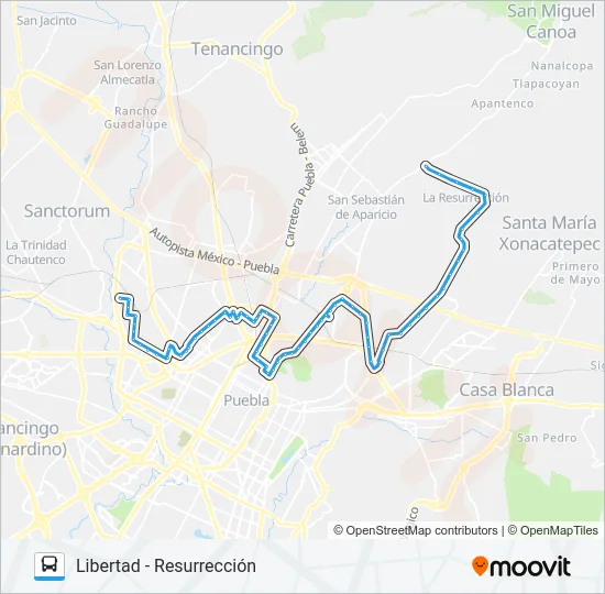 RUTA UNIÓN RESURRECCIÓN Bus Line Map