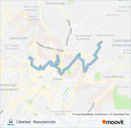RUTA UNIÓN RESURRECCIÓN Bus Line Map