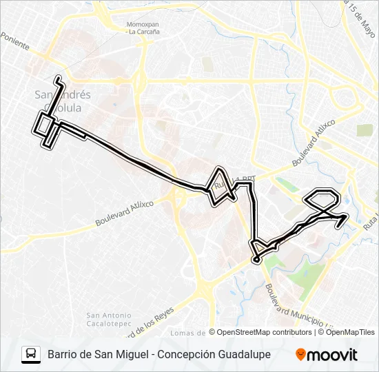 RUTA SUBURBANA PIRÁMIDES Bus Line Map