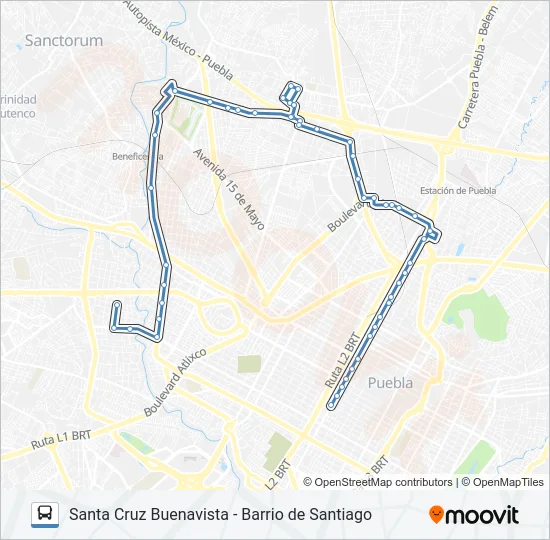 RUTA COORDINADOS SAN JERÓNIMO Bus Line Map