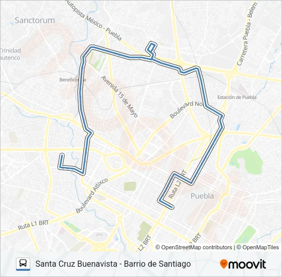 RUTA COORDINADOS SAN JERÓNIMO Bus Line Map