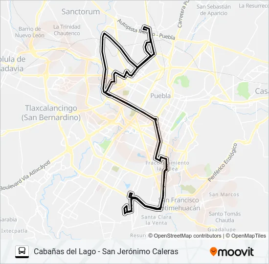 RUTA 10B Bus Line Map