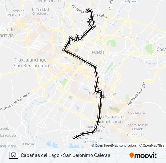 RUTA 10B bus Line Map