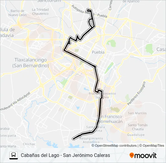RUTA 10B Bus Line Map