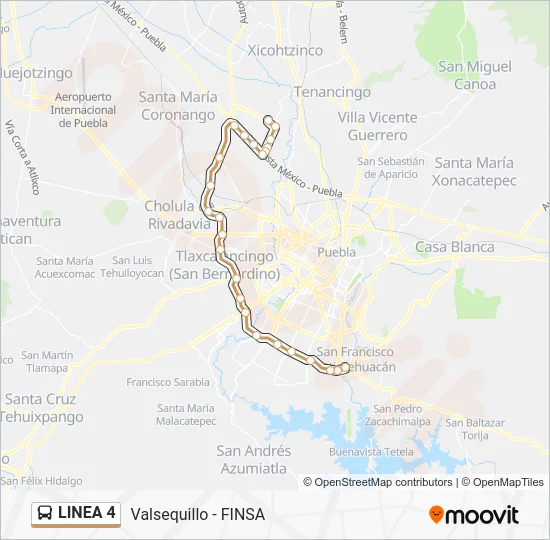 LINEA 4 Bus Line Map