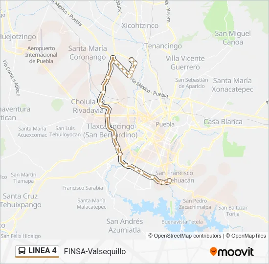 LINEA 4 Bus Line Map