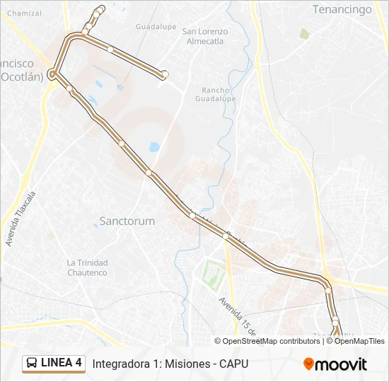 Linea 3404 Ruta LINEA 4 - Integradora 1: Misiones - CAPU: horarios, paradas y ...