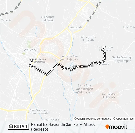 RUTA 1 Bus Line Map
