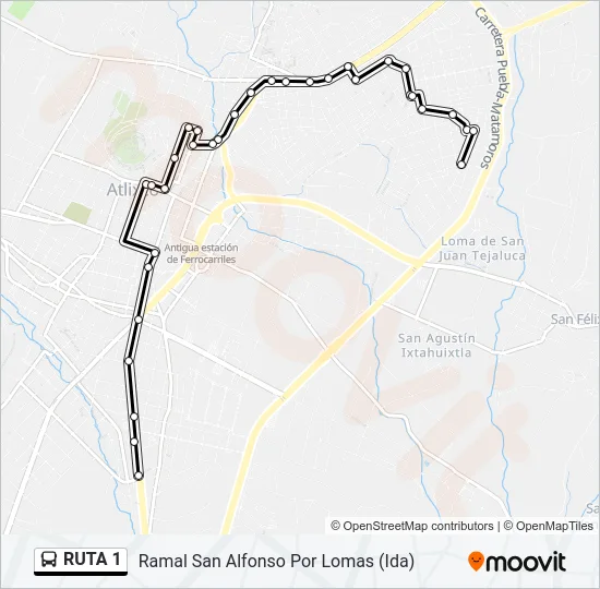 RUTA 1 Bus Line Map