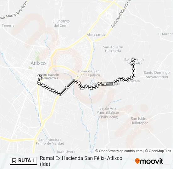 RUTA 1 Bus Line Map