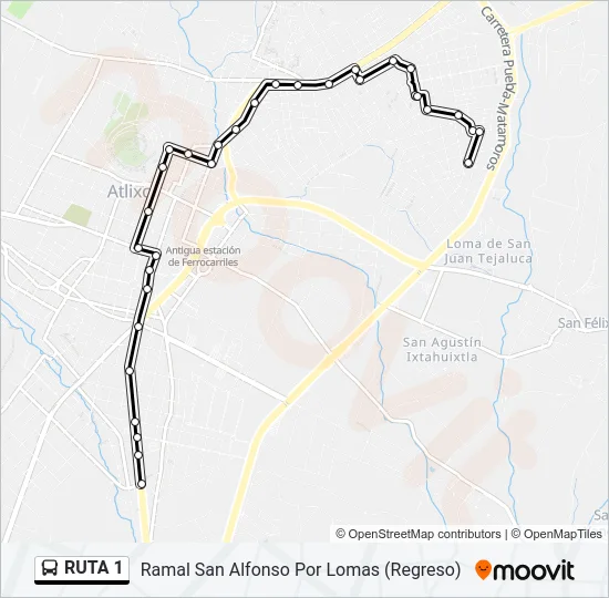 RUTA 1 Bus Line Map