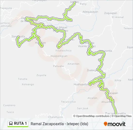 RUTA 1 Bus Line Map