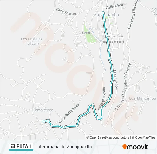RUTA 1 Bus Line Map