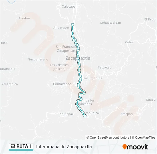 RUTA 1 Bus Line Map