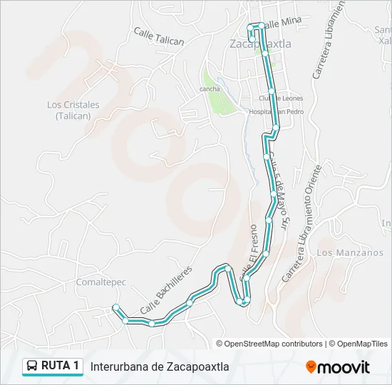 RUTA 1 Bus Line Map