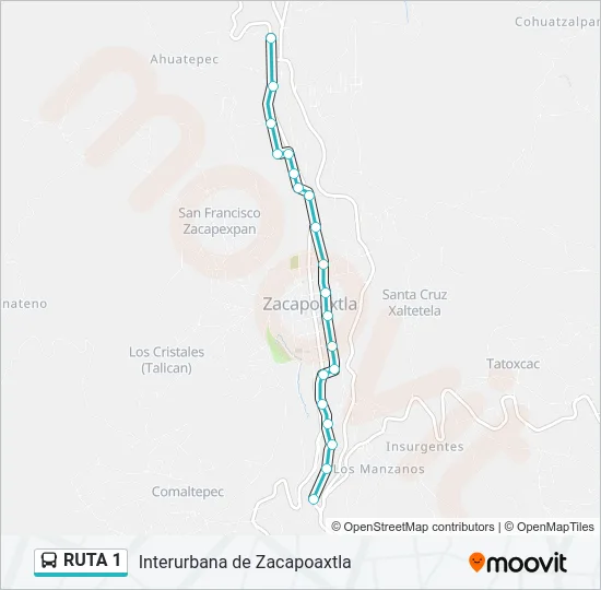 RUTA 1 Bus Line Map