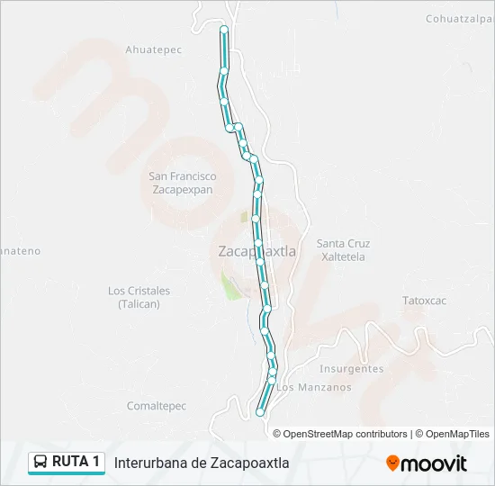 RUTA 1 Bus Line Map
