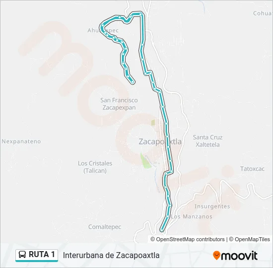 RUTA 1 Bus Line Map