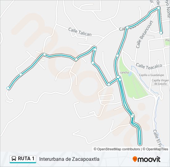 RUTA 1 bus Line Map