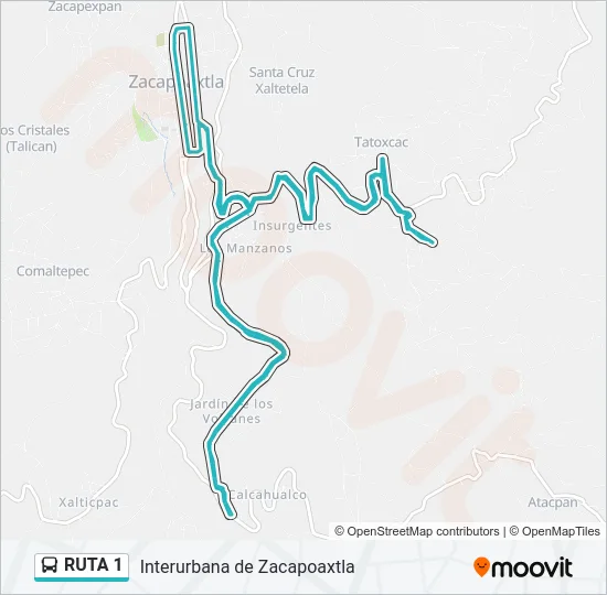RUTA 1 Bus Line Map