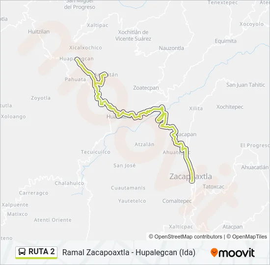 RUTA 2 Bus Line Map