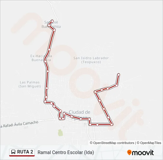RUTA 2 Bus Line Map