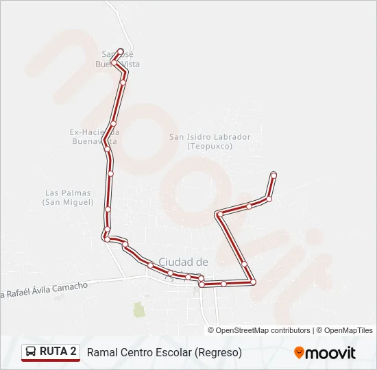 RUTA 2 Bus Line Map