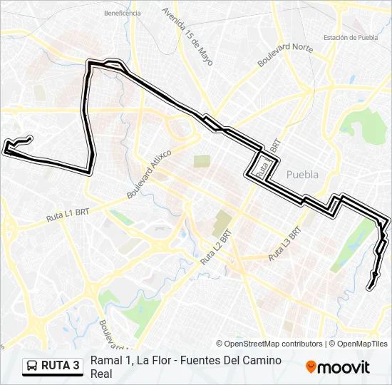 RUTA 3 Bus Line Map