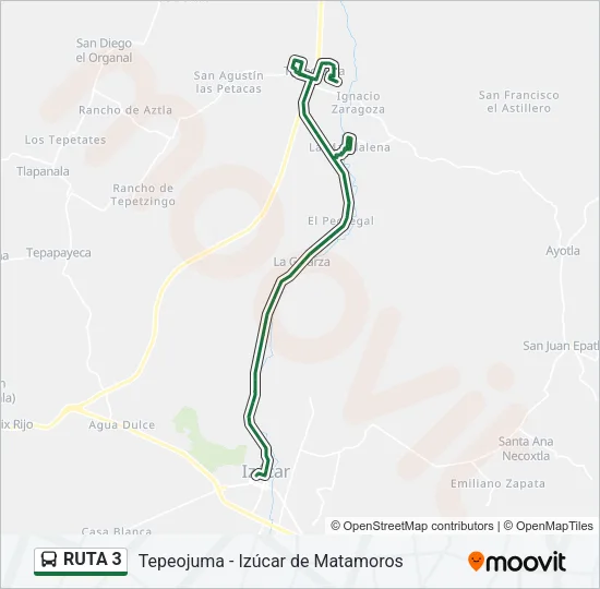 RUTA 3 Bus Line Map