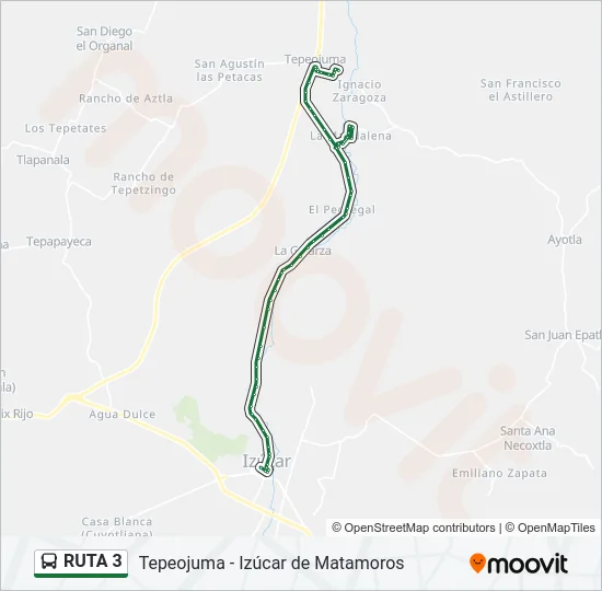 RUTA 3 Bus Line Map