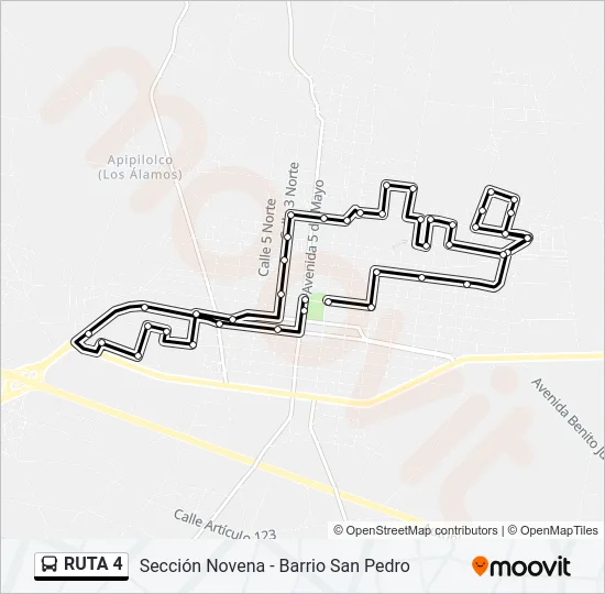 RUTA 4 Bus Line Map