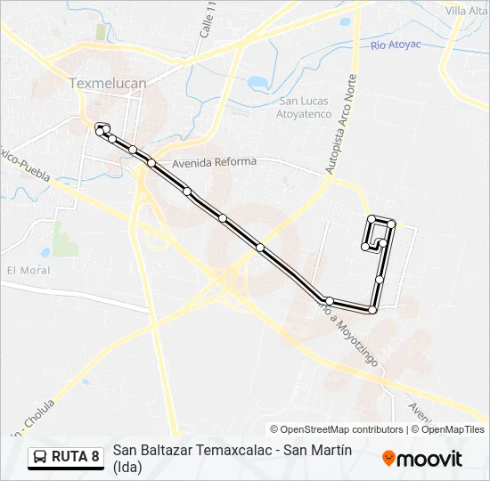 RUTA 8 Bus Line Map