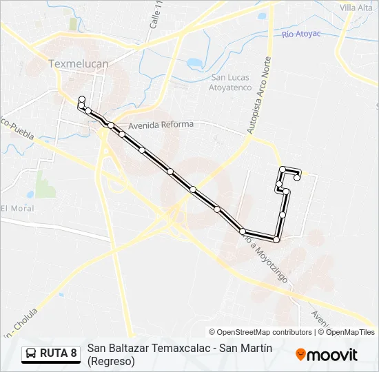 RUTA 8 Bus Line Map