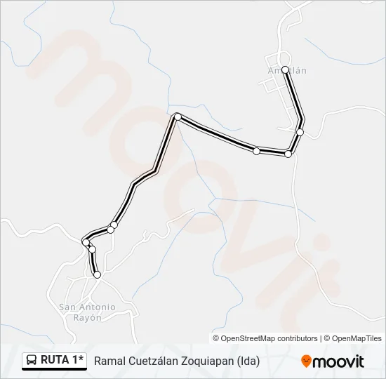 RUTA 1* Bus Line Map
