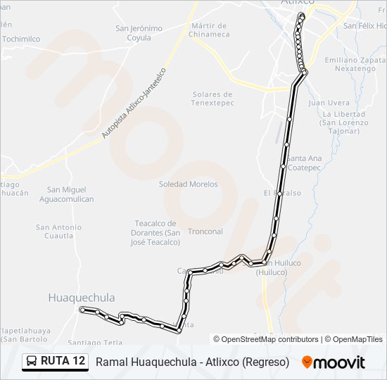 RUTA 12 bus Line Map