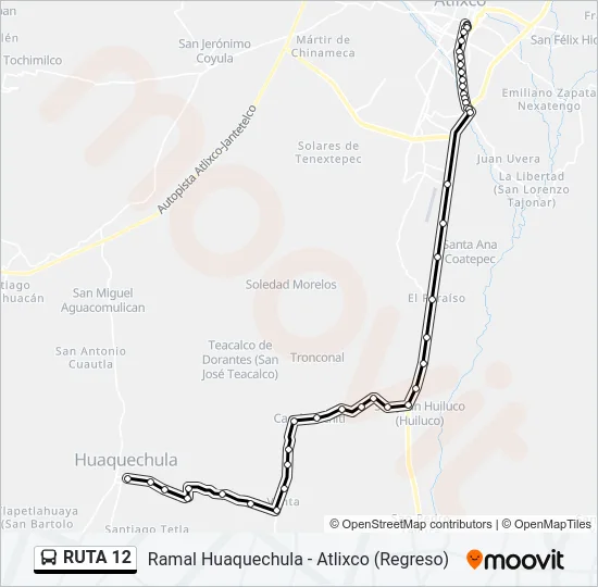 RUTA 12 Bus Line Map