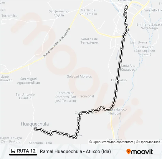 RUTA 12 Bus Line Map