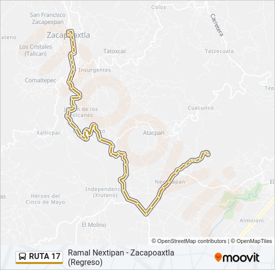 Mapa de RUTA 17 de autobús