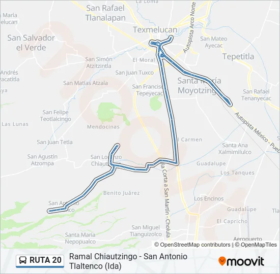 RUTA 20 Bus Line Map