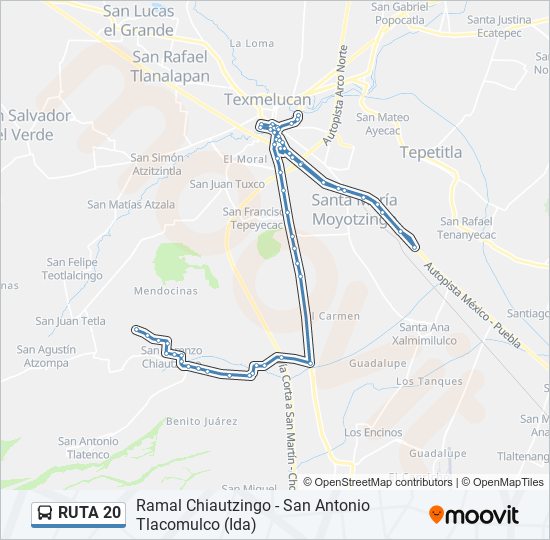 RUTA 20 bus Line Map