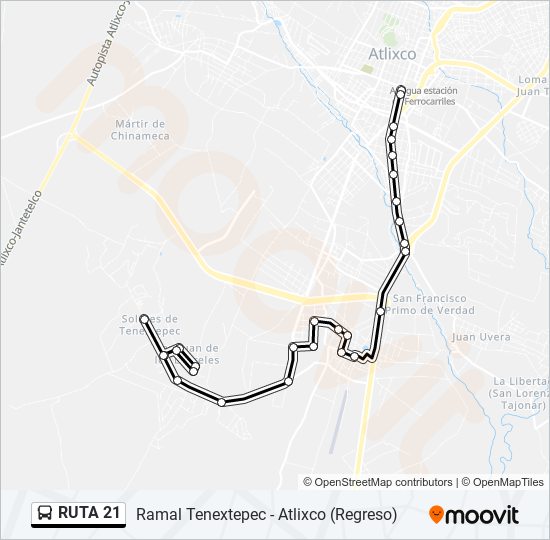 RUTA 21 bus Line Map