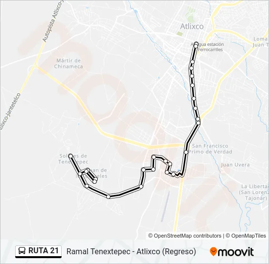 RUTA 21 Bus Line Map