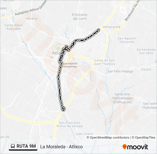 RUTA 9M Bus Line Map